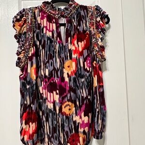 Ulla Johnson Multicolor Ruffled Blouse